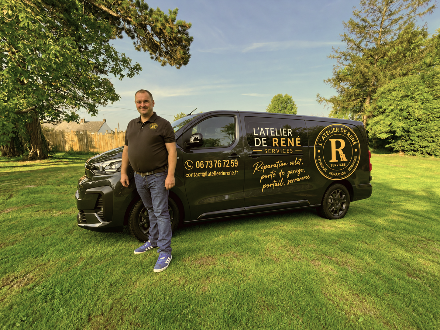 Gauthier devant le camion L'Atelier de René